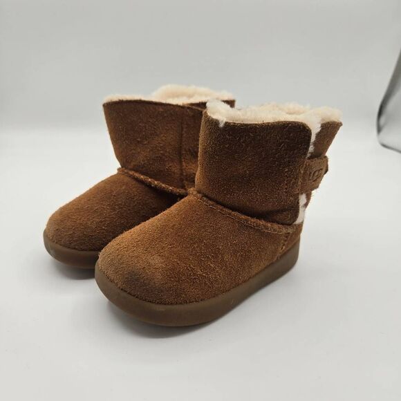 UGG Keelan Suede Sherpa Lined Boots  Toddler Size 04/05 Unisex Brown - Picture 1 of 6